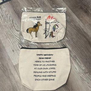 Set of 2 - Birthday zipper travel bag